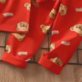 thumbnail image 6 of TOWED22 Toddler Baby Boy Fall Outfit Stripe Embroidery Long Sleeve Sweatshirt Pullover Tops Joggers Pants Set 2Pcs Clothes Size:6-7 Y,Color:Watermelon Red, 6 of 6