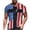 Red, variant on Men's Vintage Independence Day American Flag T Shirt Patriotic Graphic 4th of July Fashion Casual Workout T
