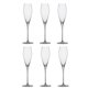 thumbnail image 1 of Copas de champán de cristal de tallo alto, 6 piezas de copas de champán tipo flauta, capacidad de 8,12 oz for fiestas de empresa y reuniones anuales, 1 of 6
