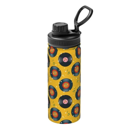 

Salouo Retro Vinyl Records for 18oz Stainless Steel Vacuum Insulated Tumbler Coffee Travel Mug Spill Proof with Lid Thermos Cup for Keep Hot/Ice Coffee Tea and Beer