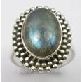 thumbnail image 3 of 5.7 Grams 925 Solid Silver Blue Fire Labradorite Antique Style Ring Size 5, 3 of 3