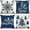 Blue, variant on Christmas Pillow Covers 18x18 Blue Christmas Decorations Snowflake Throw Pillow Covers Xmas Tree Winter Holiday Decor Cushion Case for Sofa Couch Set of 4