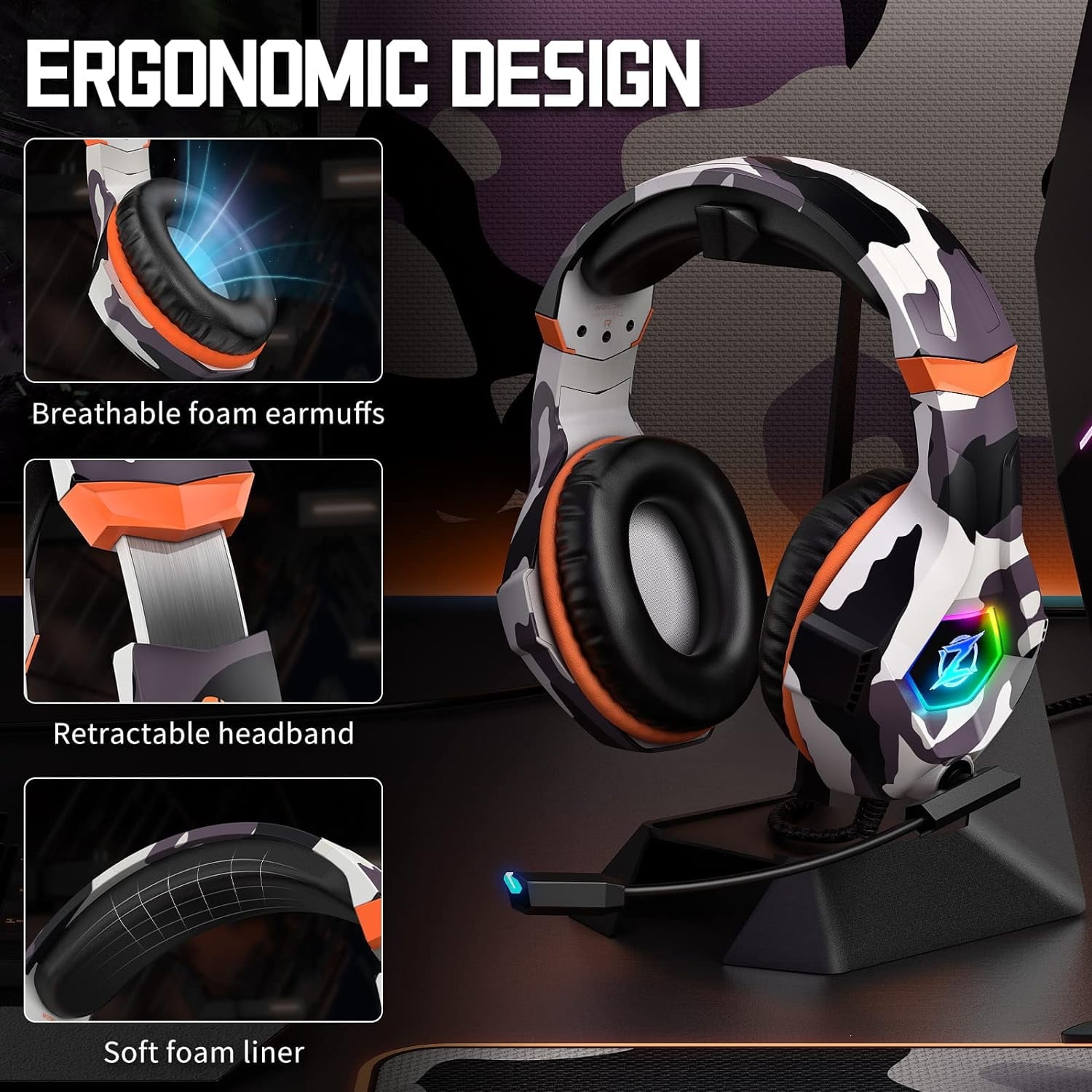 VersionTECH. G2000 Gaming Headset, Surround Stereo Gaming