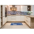 thumbnail image 6 of Ahgly Company Machine Washable Indoor Round Transitional Blueberry Blue Area Rugs, 4' Round, 6 of 7