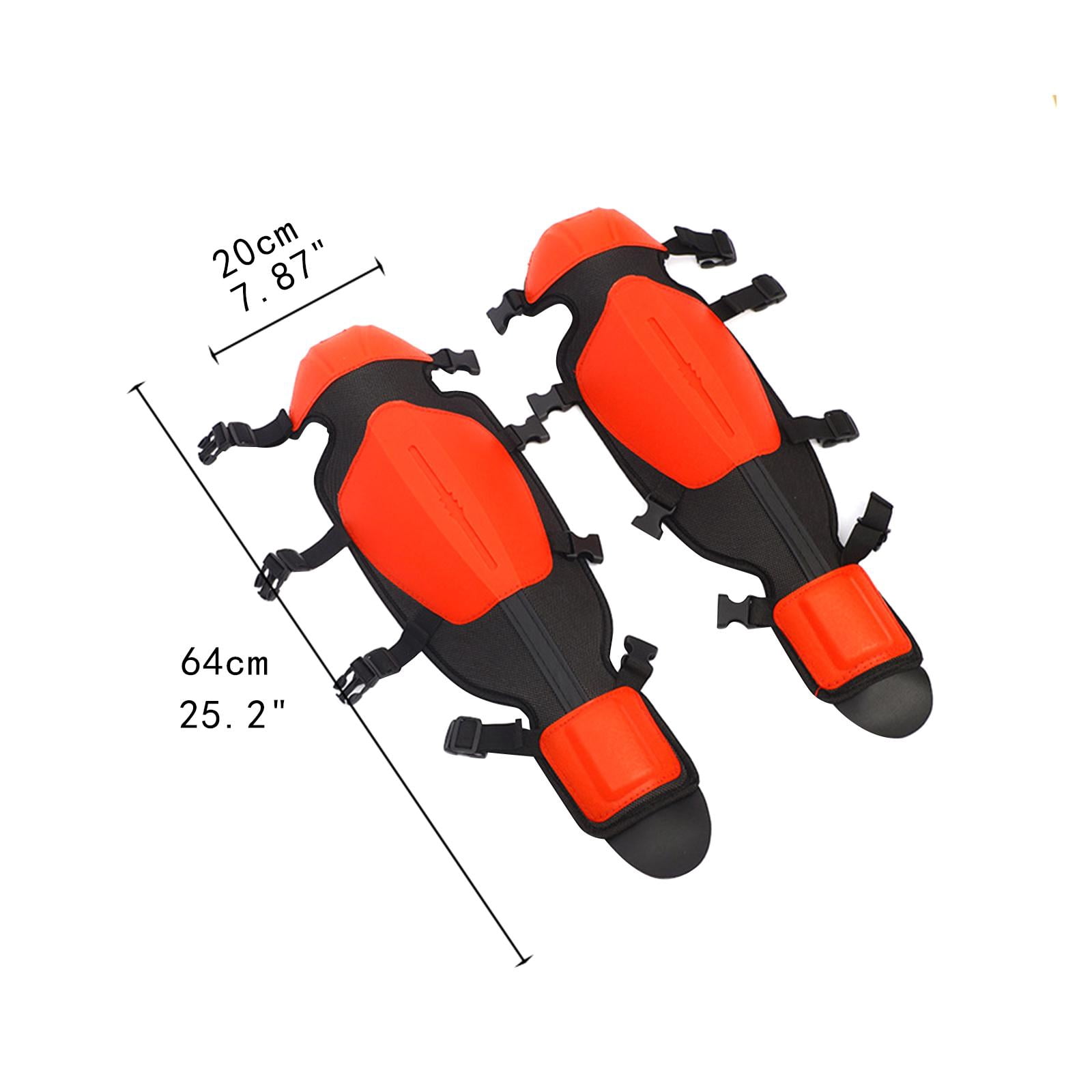 FashionCha 2 Pieces Gardening Knee Pads Mowing Shin Guards for Women and Men Waterproof Leg Red
