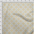 thumbnail image 3 of oneOone Cotton Poplin Mustard Yellow Fabric Dot|Heart & Shapes Geometric Sewing Material Print Fabric By The Yard 56 Inch Wide, 3 of 4
