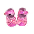 thumbnail image 2 of Infant Baby Girls Soft Sole Bowknot Princess Wedding Dress Flats Prewalker Newborn Light Baby Sneaker Shoes, 2 of 6