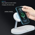 thumbnail image 4 of 3-in-1 Wireless Charging Dock Station Touch Control LED Charger Touch Control with Night Light Adjustable Table Stand Pad for Hotel White, 4 of 7