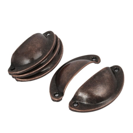 Drawer Iron Retro Style Shell Shape Pull Handle Copper Tone 82x34x18mm ...