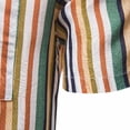 thumbnail image 6 of ZVNAΖH Mens Short Sleeve Button Down Shirts Casual Striped Ethnic Stand Up Shirts Hawaiian Beach Shirts Oversized Shirts, M-5XL, 6 of 8