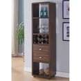 thumbnail image 2 of Furniture of America Lionell Mid-Century Wood Standing Wine Rack in Dark Walnut, 2 of 8