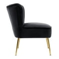 thumbnail image 4 of WestinTrends Furniture 25" Wide Tufted Velvet Accent Chair Seat with Gold Metal Legs, All Weather Resistant for Indoor, Den, Dining or Living Room, Bedroom, 4 of 9