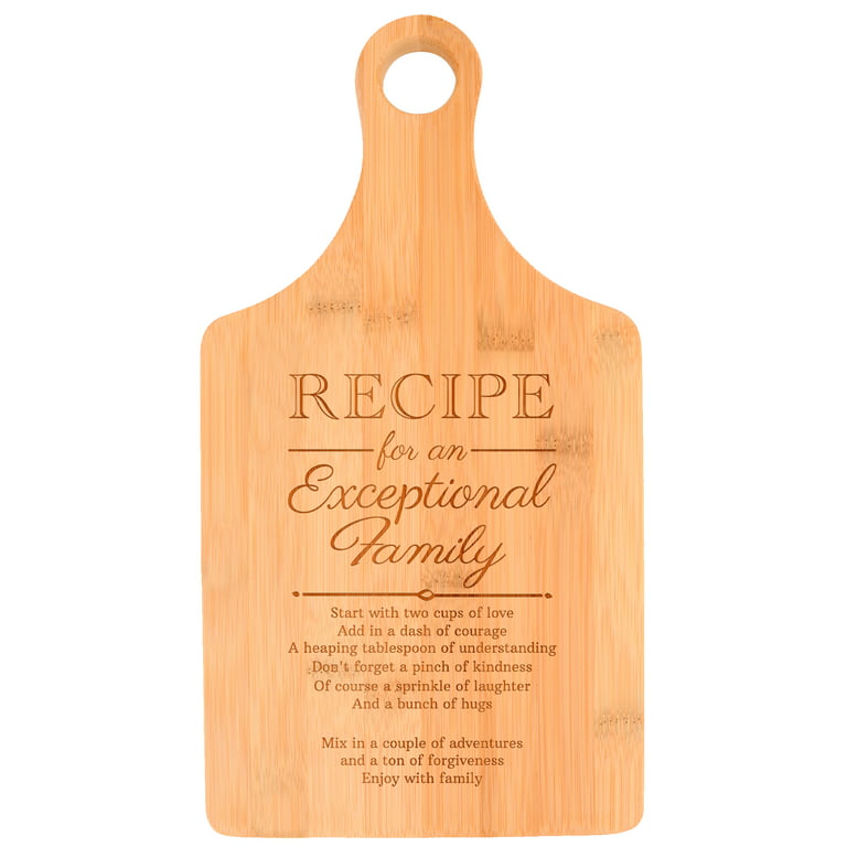 Favorite Family Recipe Personalized Bamboo Cutting Board - 14x18
