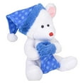 thumbnail image 2 of Christmas 9" Plush White Bear, Stocking, Candy, Bounce Ball, Glow Sticks, & Coil Fidget Gift Set (10 Piece), 2 of 6