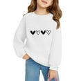 thumbnail image 3 of Tao Tao Valentine's Day Sweatshirt For Toddle Boys And Girls Love Heart Graphic Prints Long Sleeve Shirt Casual Pullover Clothes Tops White 7 Years, 3 of 3