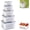 5Pcs, variant on Containers with Removable Colanders, Household Transparent Plastic Food Storage Box-Including Drain Basket, With Carrying Handle, Portable Breathable Multifunctional Basin for Pantry