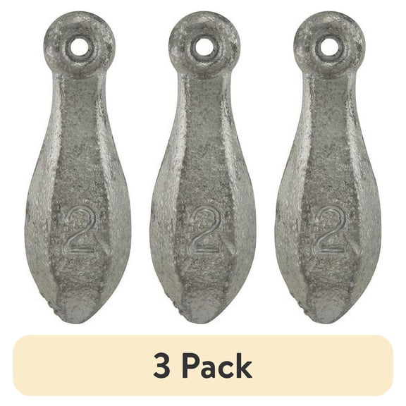 (3 pack) Bullet Weights BLI1-24 Lead Bank Sinker Sizes 1 Oz. Fishing Weight