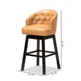 thumbnail image 7 of Baxton Studio Theron Bar Stool with Swivel, Tan, Set of 2, 7 of 7