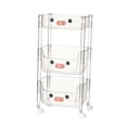 thumbnail image 1 of Carrito de almacenamiento multifunción con ruedas de varios niveles para dormitorio, oficina y baño. Tapas planas de 3 capas., 1 of 9