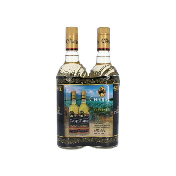 Pack de 12 Tequila El Charro Reposado Dos Botellas 750 ml