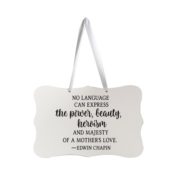 Modern Inspirational Wooden Wall Hanging Sign for Home Decorations 8x12 - No Language Can Express