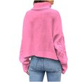 thumbnail image 2 of ShomPort Women's Fall Winter Turtleneck Sweaters Long Sleeve Pullover Loose Thick Knit Tops, 2 of 6