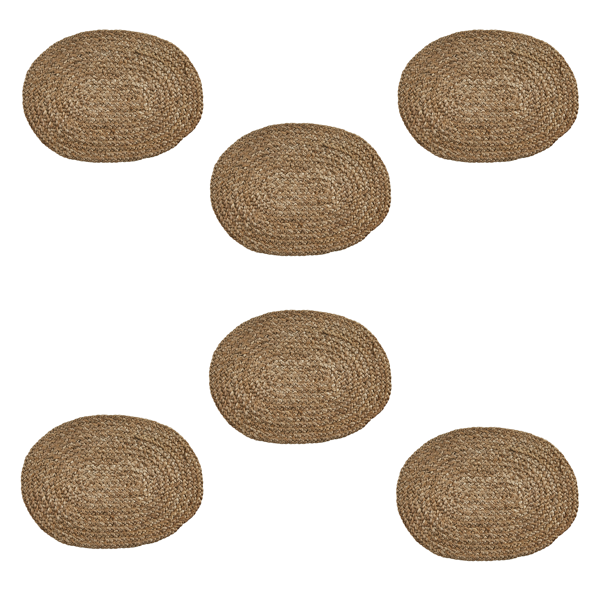 Park Designs Beige Oval Jute Braided Placemat Set of 4