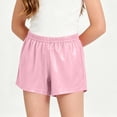 thumbnail image 5 of WAVSUF Girls Leggings Shorts Classic Fit Elastic Waist Comfort Soft Casual Summer Sports Shorts Pink Size 10-12, 5 of 10