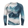 thumbnail image 4 of IWRICH Men's Long Sleeve Upf 50+ Rash Guard Cool Dry Performance Fit Compression Sports Athletic Shirts Tops 08-Blue XXXL, 4 of 5