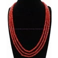 thumbnail image 5 of K-KED 3 Rows Facted 2x4mm Multicolour Gemstone Rondelle Beads Necklace 17-19 In AAA-Rose Red Jade, 5 of 8