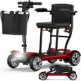 thumbnail image 6 of COOLHUT Ultra Lightweight 4 Wheel Mobility Scooter for Seniors (only 50lbs), 25+ Miles Travel Dual Battery Mobility Scooters, Aluminum Electric Folding Wheelchair Device, Red, 6 of 11