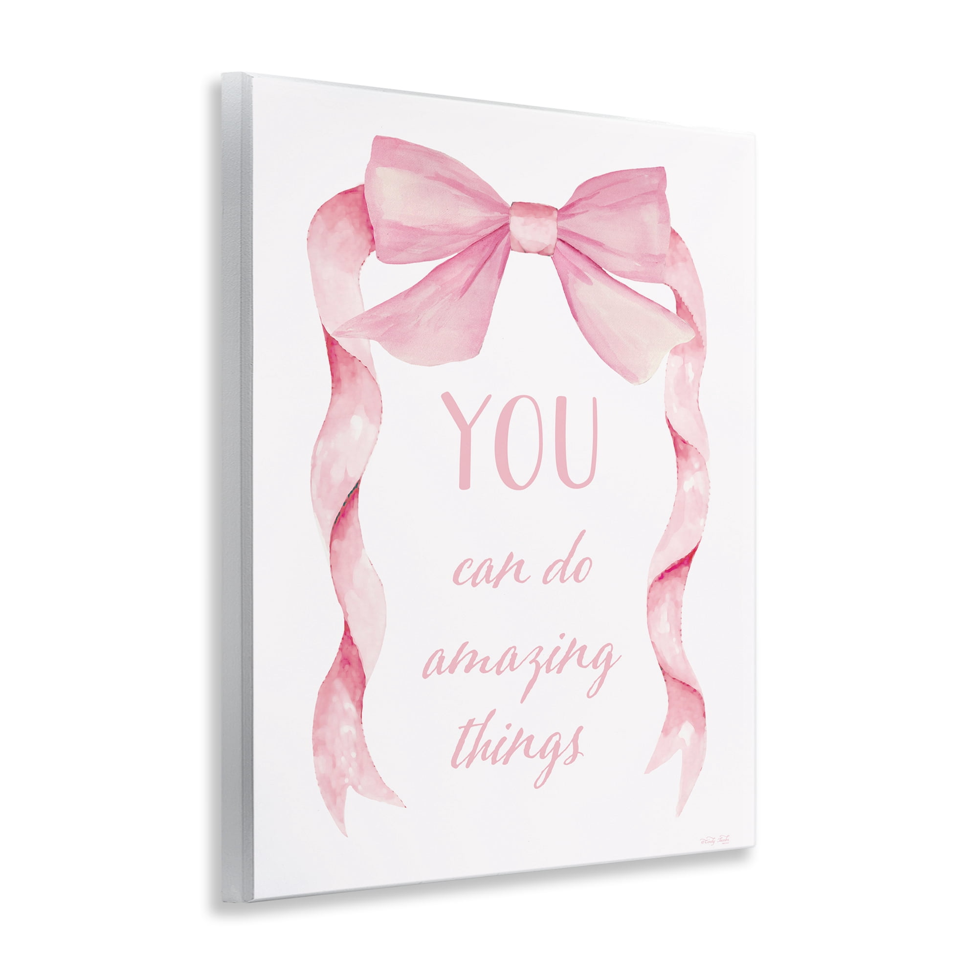 Stupell Industries Feminine Encouragement Ribbon Wall Plaque Art, design by Cindy Jacobs