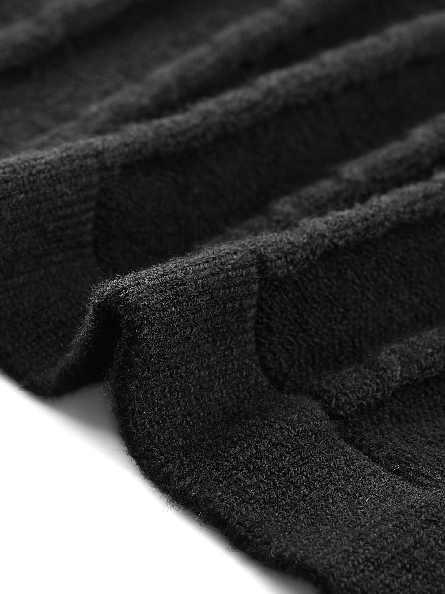 DARING DIVA Women's Long Sleeve Sweater Fall Crewneck Ribbed Knit Dress XL Black