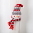 thumbnail image 2 of Moyic Navidad cortina hebilla Tieback puerta percha Santa Claus muñeco de nieve decoración del hogar calambre anillo ventana decoración abrazadera Kits de decoración para fiestas Muñeco de nieve Moyic HA070335-02, 2 of 6