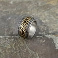 thumbnail image 2 of CUITING Mens Irish Celtic Love Infinity Knot Ring Band Stainless Steel Size 8-15-10-Gold, 2 of 6