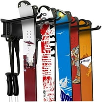 Garage Storage Organization System Ski Wall Rack 10 Pairs of Skis Mount Hanger Home Shed and Garage Snowboard Wall Rack System Holds Up to 300lbs