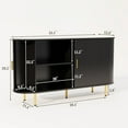 thumbnail image 2 of AISWORD Sideboard Buffet Cabinet with Storage, Adjustable Shelves and Sliding Tambour Door, 55" Black, 2 of 6