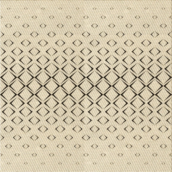 Ahgly Company Indoor Square Patterned Moccasin Beige Area Rugs, 7' Square