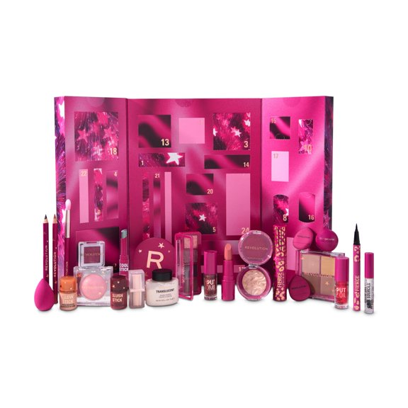 Set vegano de 24 piezas para maquillar el calendario de adviento Revolution Beauty