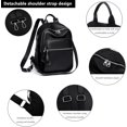 thumbnail image 4 of Sunyuer PU Leather Stylish Travel Backpack - Lightweight and Multi Pockets Sports Yoga Bag for Commuting, 4 of 7