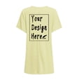 thumbnail image 6 of Gbsyewxs Womens Tops Short Sleeve Crew Neck Solid Color Loose Summer T Shirts For Women Light Yellow, 6 of 9