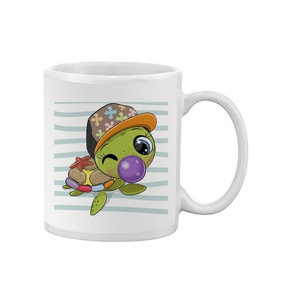Cartoon Turtle Hat Bubblegum Mug - Image by Shutterstock,