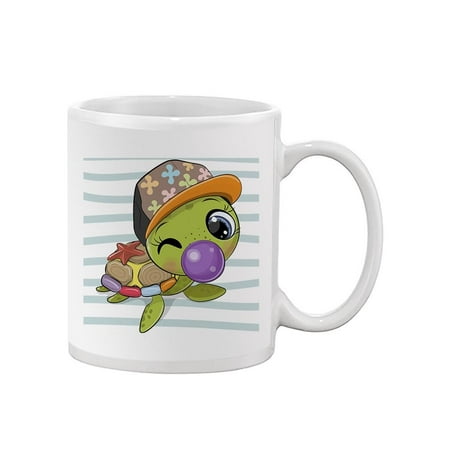 

Cartoon Turtle Hat Bubblegum Mug - Image by Shutterstock