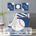 thumbnail image 2 of Custom Baby Bedding Set for Boys-Blue Baseball Pattern,Personalized Name 5 Pcs Nursery Bedding-Soft Chic Blanket,Sheet,Changing Pad Cover, Room Rug and Wall Art Set for Newborns Gifts, 2 of 8