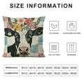 thumbnail image 5 of Creowell Happy Easter Cow Decorative Throw Pillow Covers , Plaid Polka Dot Stripes Farmhouse Decoration for Sofa Couch, 5 of 5