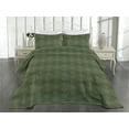 thumbnail image 2 of Ambesonne Art Deco Quilted Coverlet 3 Pcs, Retro Zigzag Drawing Motif, Queen Size, Dark Teal and Dark Mustard, 2 of 4
