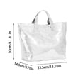 thumbnail image 3 of Pvc Tote Bag for Women, Large Tote Purse, Letter Print Design, Solid Color, for Work, Beach, and Shopping, White, by FAJHHA, 3 of 8