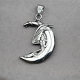 thumbnail image 6 of HOOUN Mens Stainless Steel Moon and Dragon Pendant Necklace Silver For Men Chain, 6 of 6