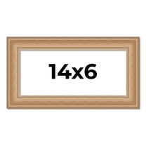 14x6 Frame Charleston Honey Brown Solid Wood Picture Frame Width 1.75 Inches | Interior Depth 0.5