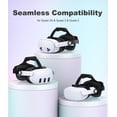 thumbnail image 3 of QQV Battery Head Strap for Oculus Meta Quest 3/Quest 3S/Quest 2 Head Strap with Battery Pack 7500mAh Extend 2-3H Playtime, VR Headset Strap for Oculus Accessories, 3 of 8
